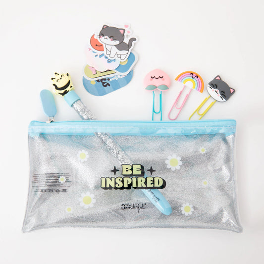 Astuccio portapenne - Clip - Adesivi - Lucido - Mr.Wonderful