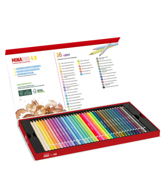 36 Pastelli Mix a Colori Seven® Mina Pro 4.0