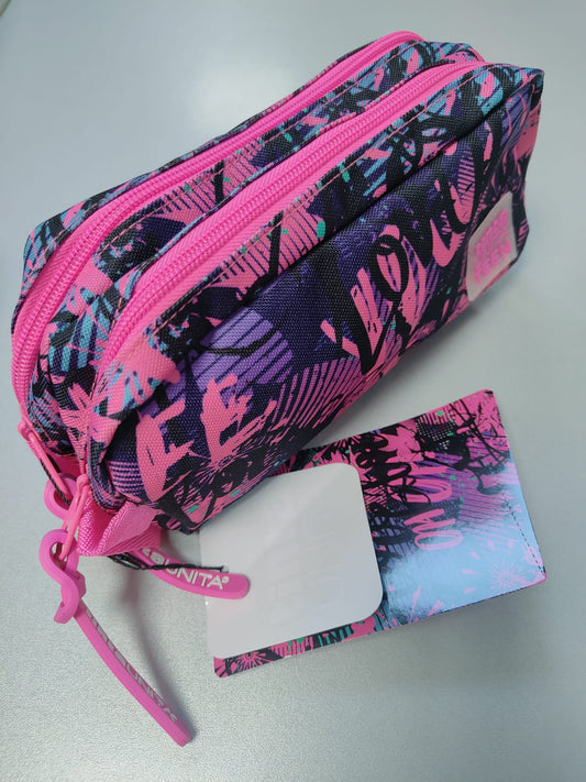 Astuccio 2 zip Teen tintaUNITA