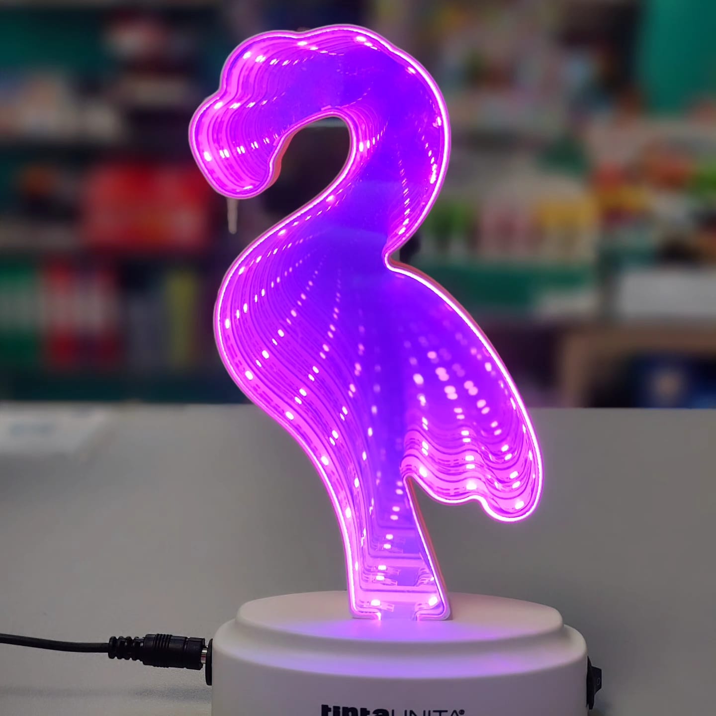 LAMPADA LED a specchio con NEON in 3D - tintaUnita