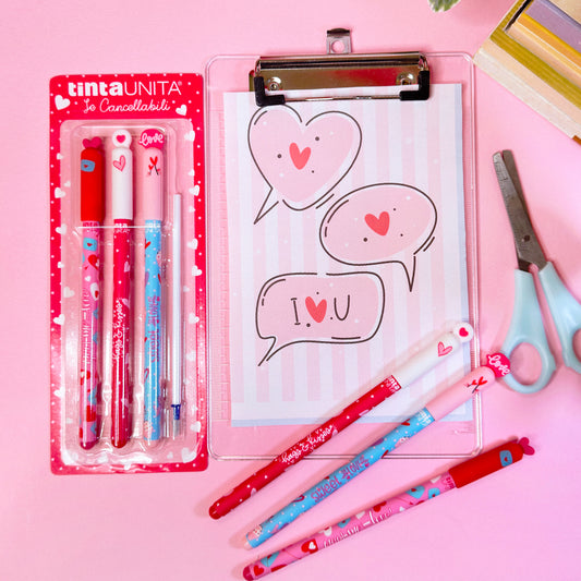 SET PENNE CANCELLABILI LOVE - tintaUNITA