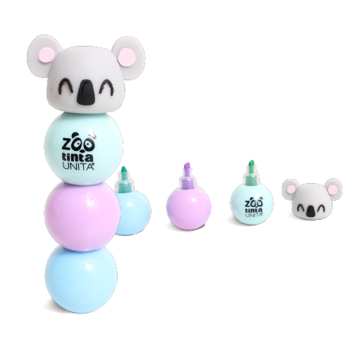 Evidenziatori tintaUnita ZOO 3in1