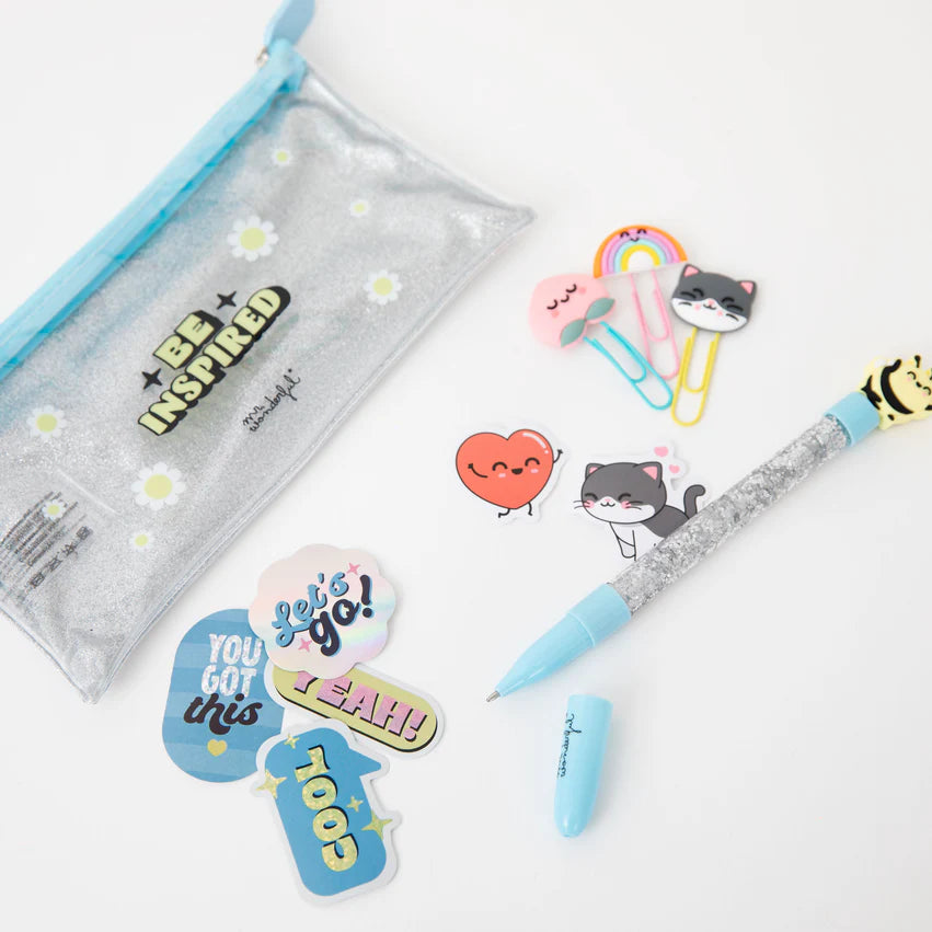 Astuccio portapenne - Clip - Adesivi - Lucido - Mr.Wonderful