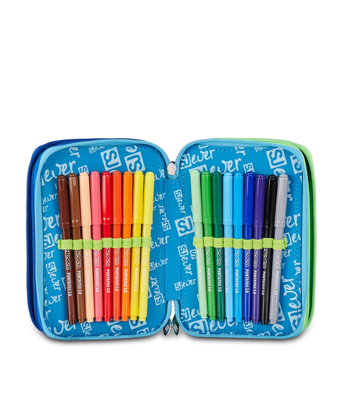 Astuccio 3 Zip blu - Seven J Ever