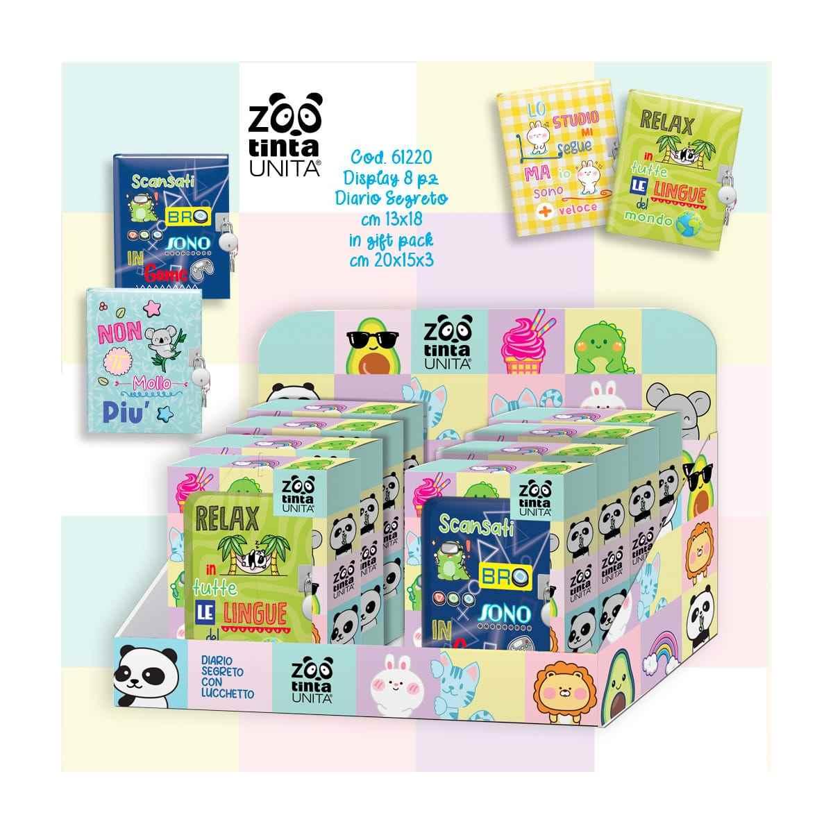 Diario Segreto tintaUnita ZOO con penna e lucchetto