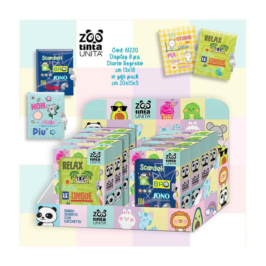 Diario Segreto tintaUnita ZOO con penna e lucchetto