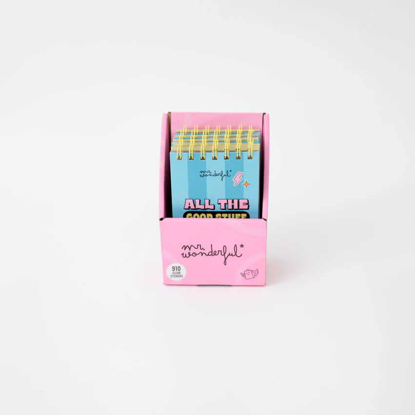 Blocco note con adesivi trasparenti - Tutte le cose belle si attaccano- Mr.Wonderful