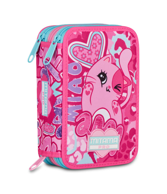 Astuccio 3 Zip Gatto - Mitama