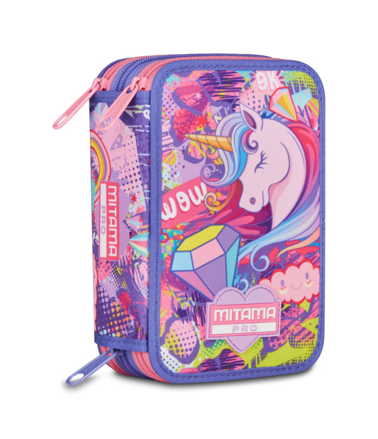 Astuccio 3 Zip Unicorno - Mitama