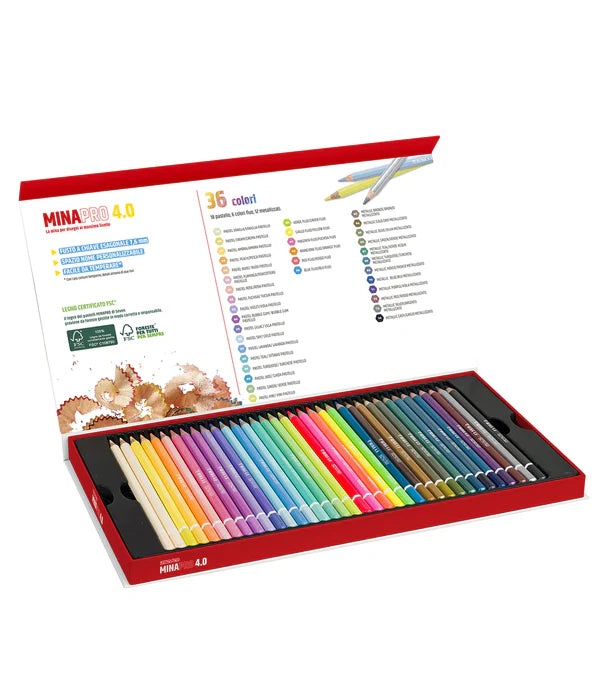 36 Pastelli Mix a Colori Seven® Mina Pro 4.0
