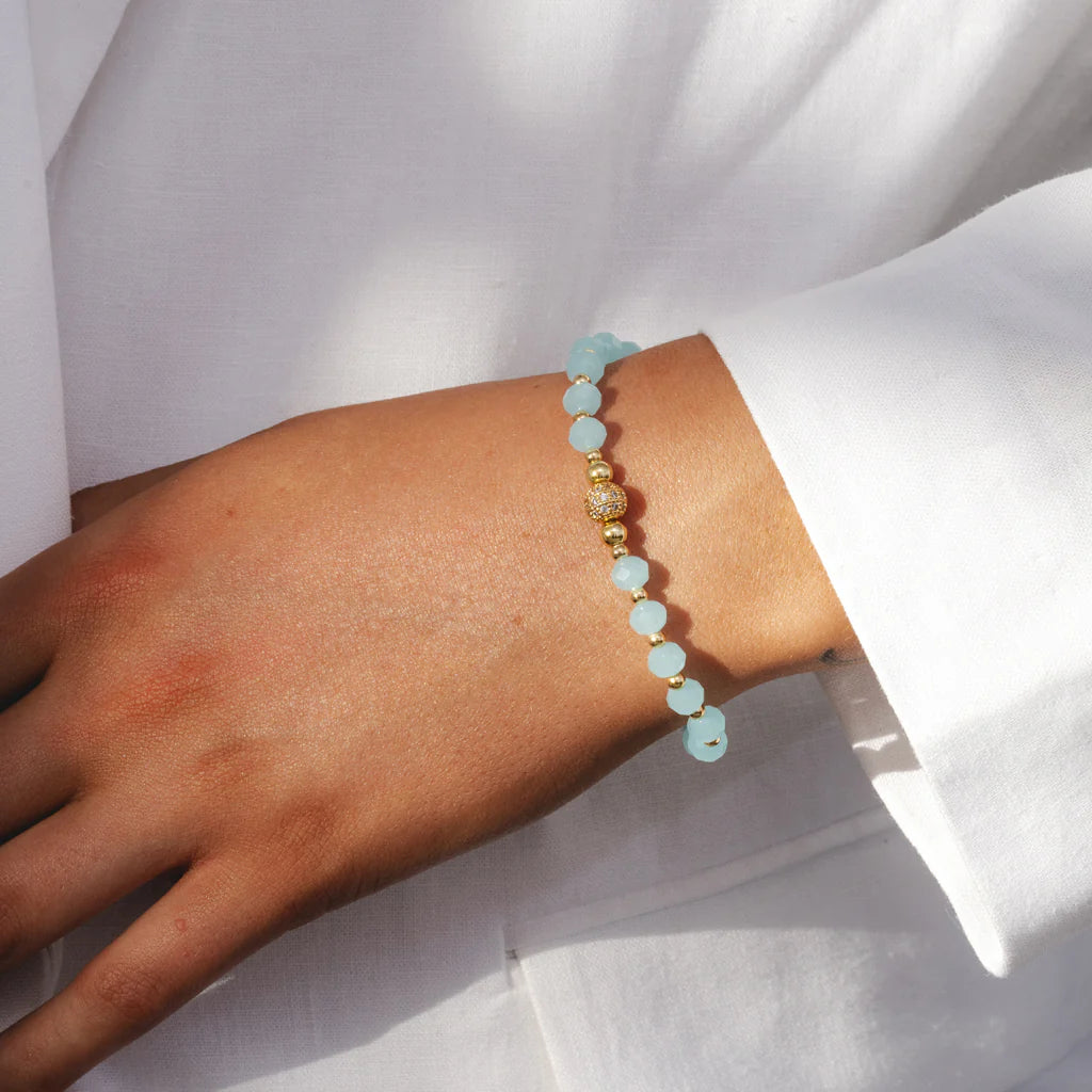 Bracciale in cristallo azzurro - I AM ENOUGH