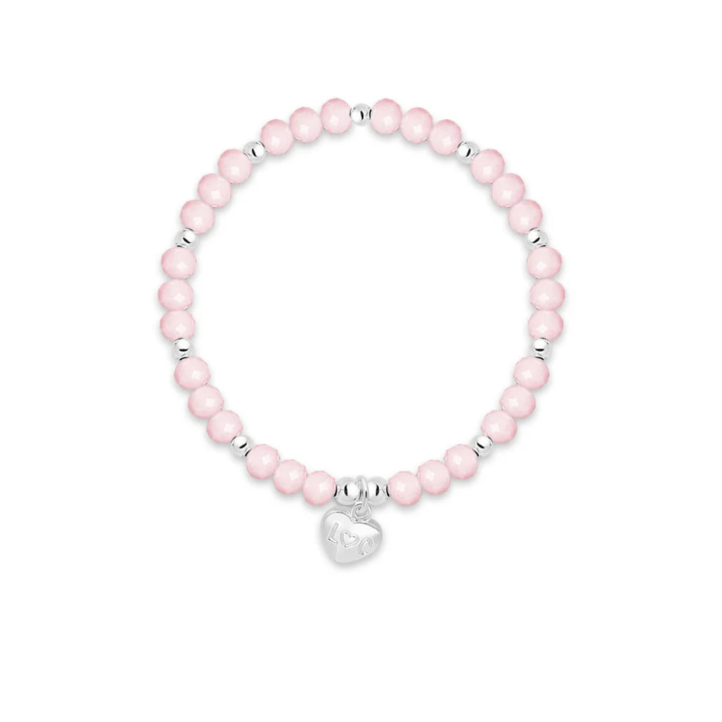 Braccialetto con affermazione in cristallo rosa