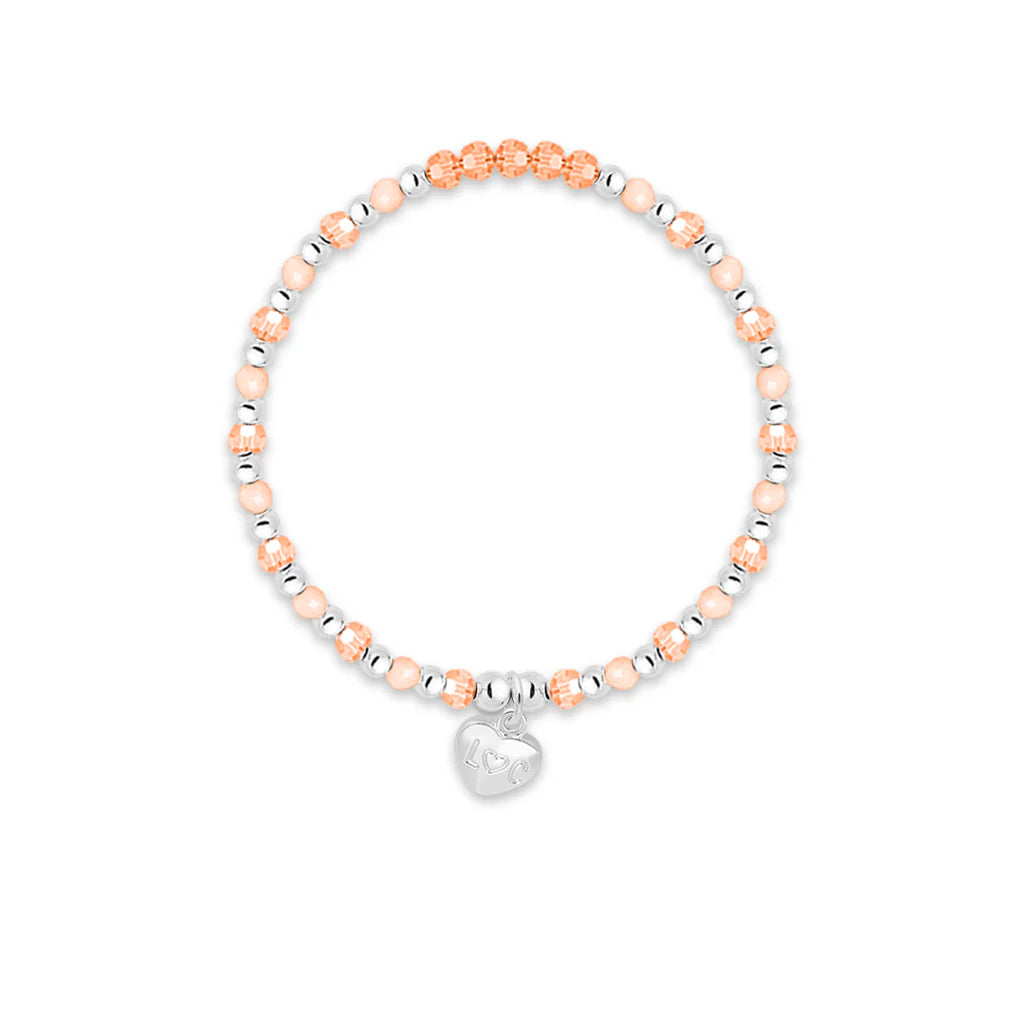 Bracciale con affermazione in cristallo arancione