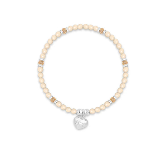 Bracciale con affermazione in cristallo beige
