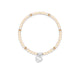 Bracciale con affermazione in cristallo beige