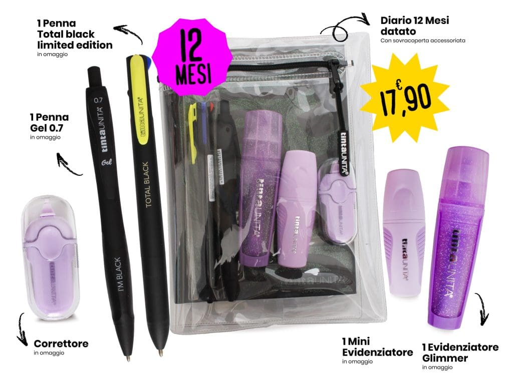 Diario Scuola Glitter - tintaUNITA