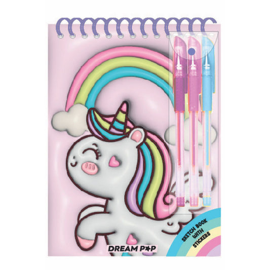 Set Cancelleria penne gel con notebook - Tricoastal