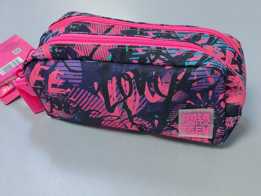 Astuccio 2 zip Teen tintaUNITA