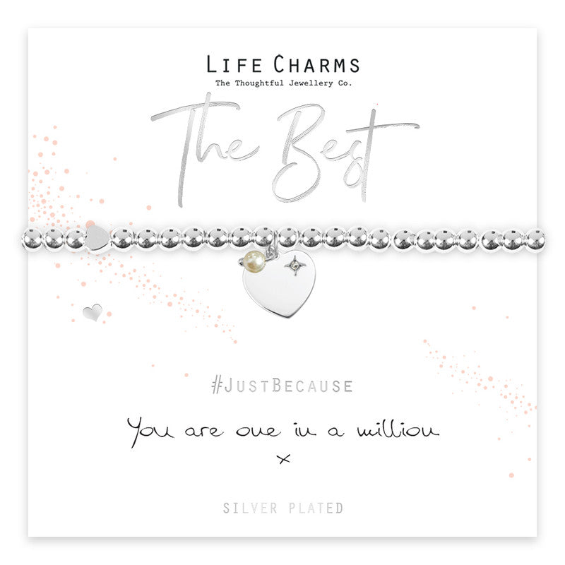 Braccialetto Life Charms - Cuore con pietra