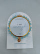 Bracciale in cristallo azzurro - I AM ENOUGH