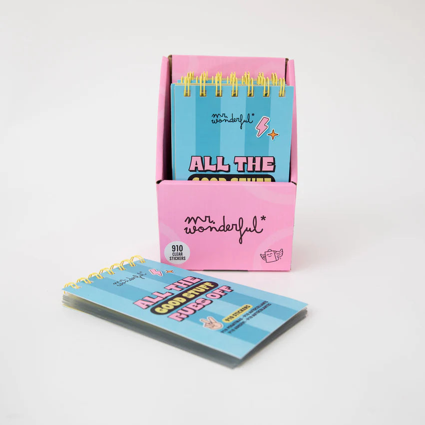 Blocco note con adesivi trasparenti - Tutte le cose belle si attaccano- Mr.Wonderful