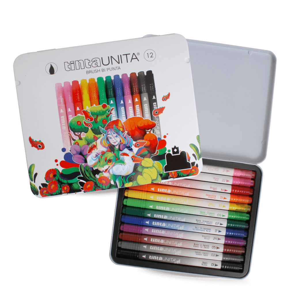 PASTELLI E BRUSH METAL BOX FRAFFROG - tintaUNITA