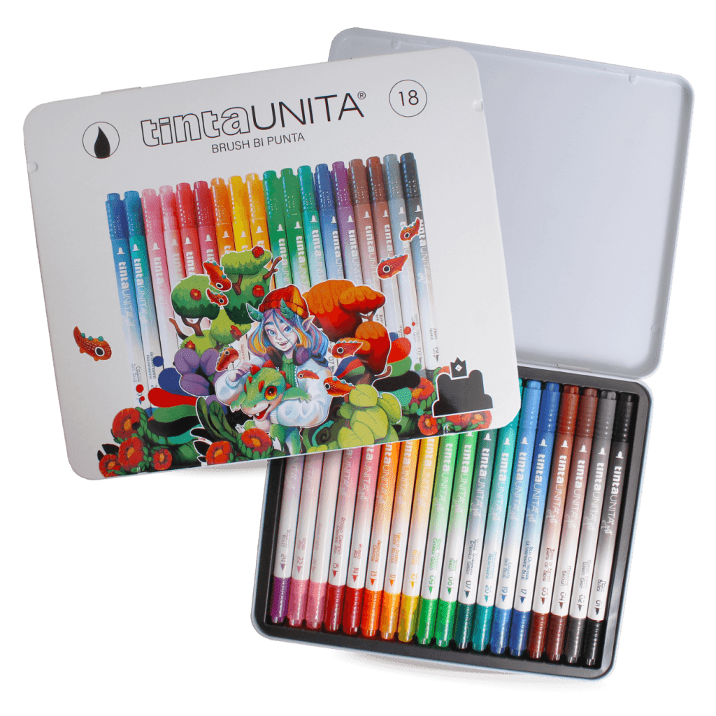 PASTELLI E BRUSH METAL BOX FRAFFROG - tintaUNITA