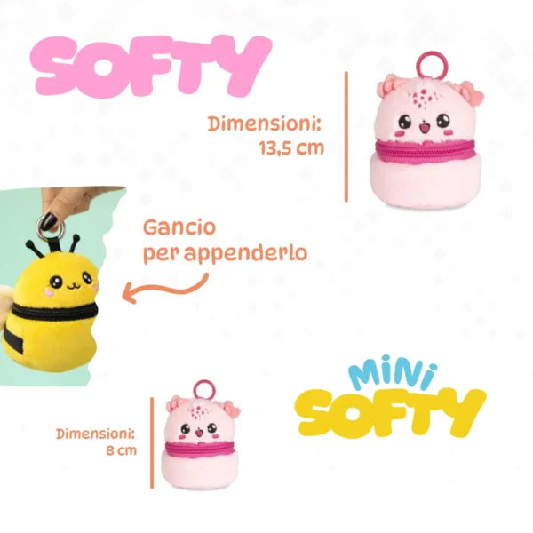 MINI PELUCHE CON POCHETTE - Colourbook