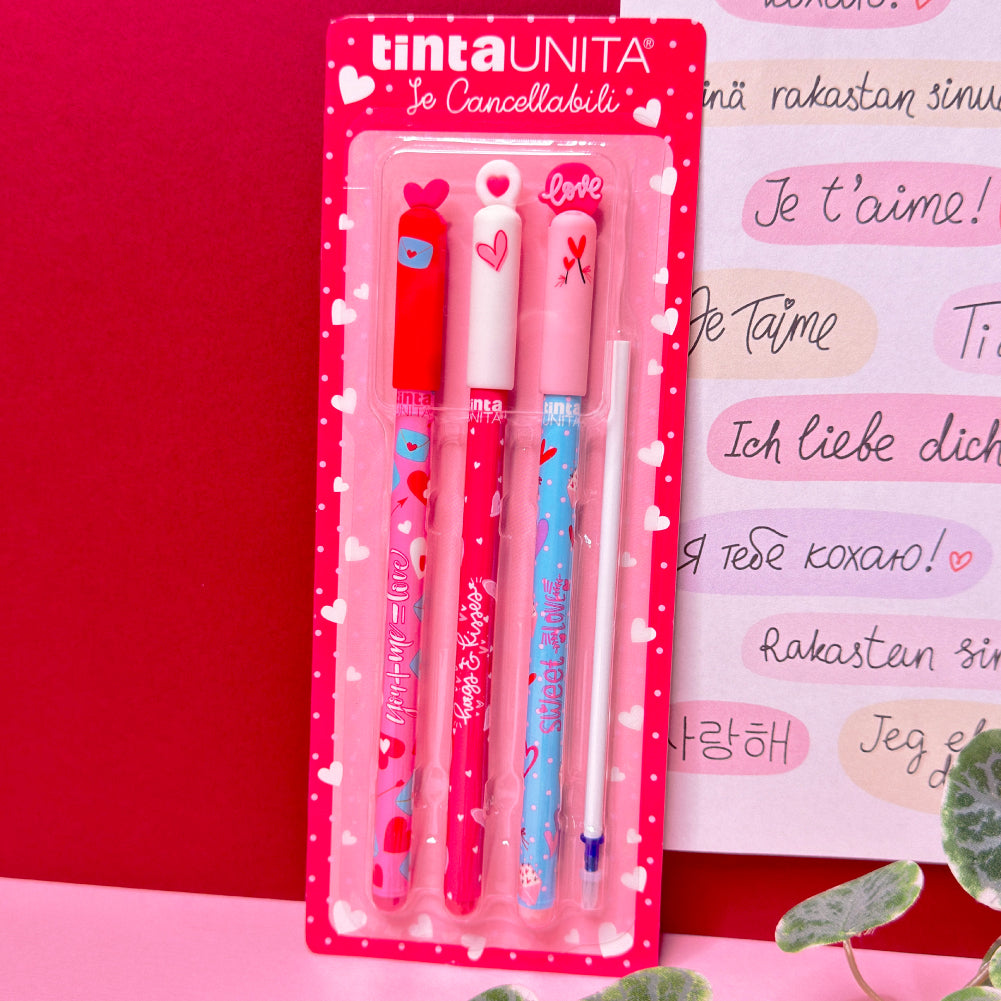 SET PENNE CANCELLABILI LOVE - tintaUNITA
