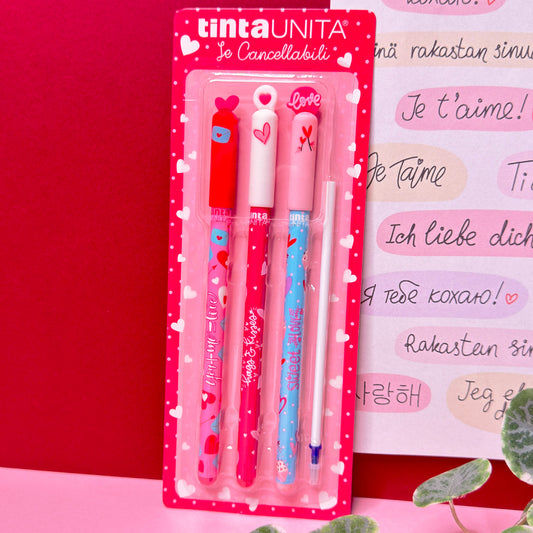 SET PENNE CANCELLABILI LOVE - tintaUNITA